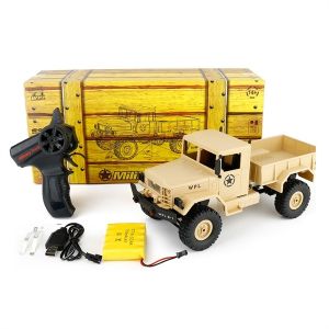 Радиоуправляемый грузовик внедорожник Aosenma Military Truck 4WD 1:16 Yellow WPLB-14